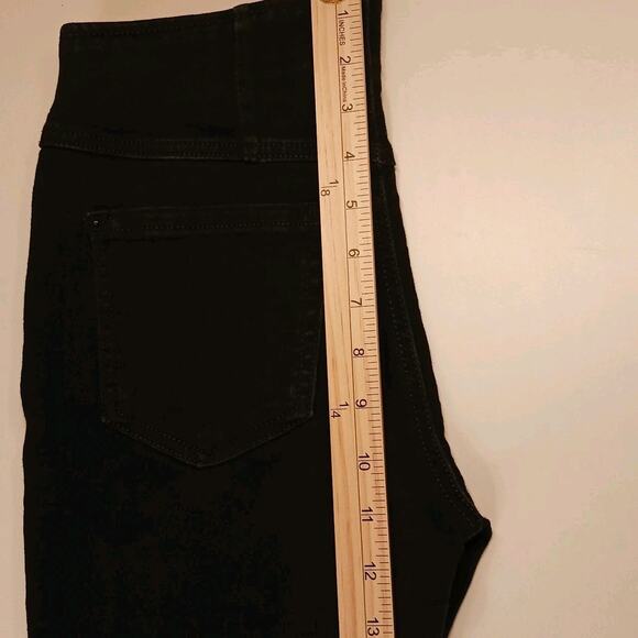 INC International Concepts Pull On Flare High Rise Black Jeans FLAW Womens 4P - Picture 7 of 11